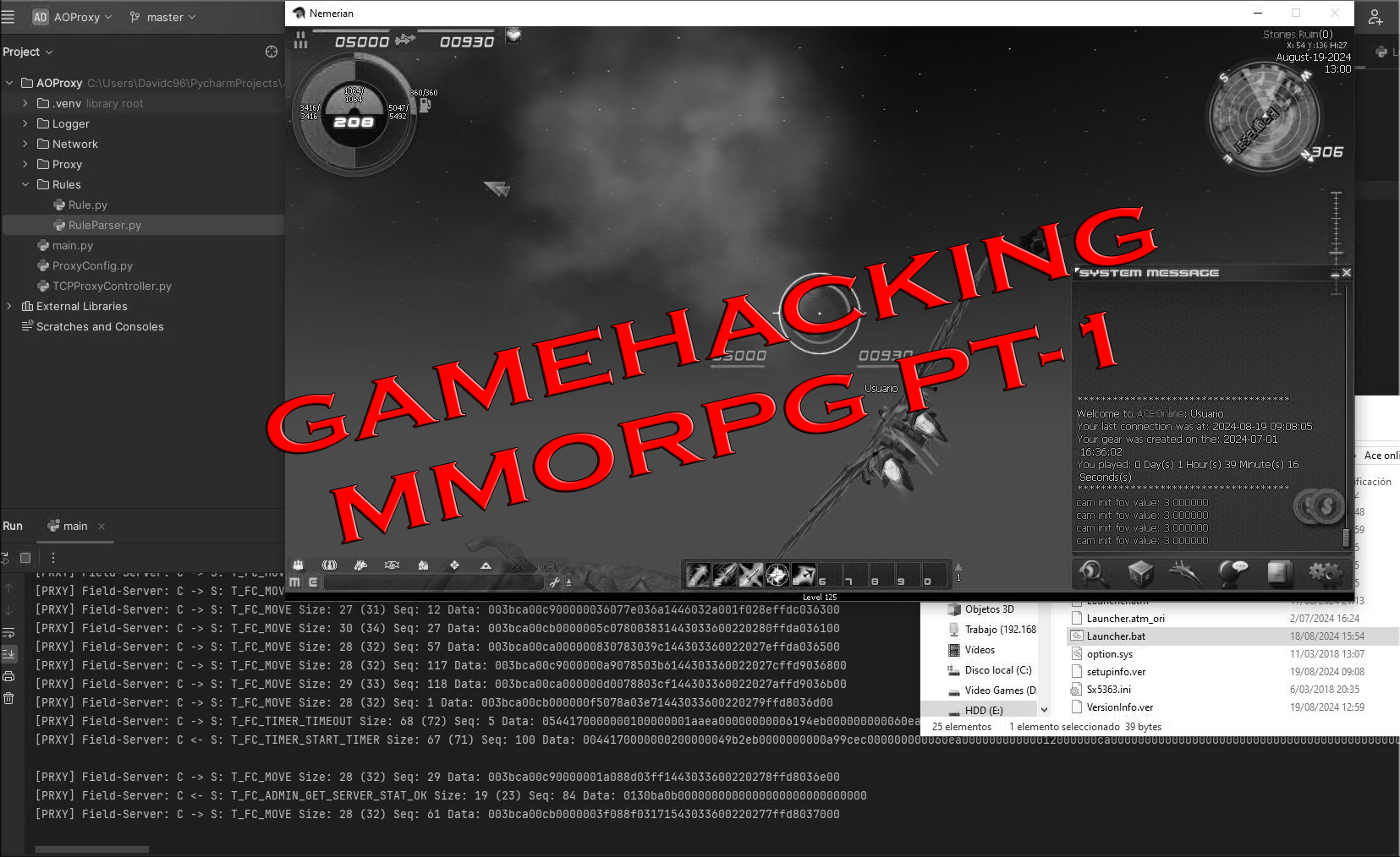 Gamehacking: Hackeando un MMORPG con fines educativos – pt1